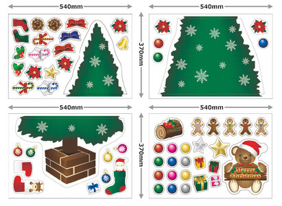 クリスマスデコマグ【ツリーエレガントLセット】マグネットシート製