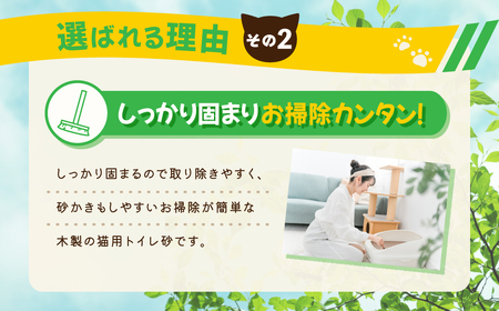 【6か月定期便】【木製 大粒】猫用 トイレ砂 6L ひのきの香り 固まる 燃やせる 流せる 天然素材 猫 猫砂