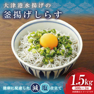 大津港水揚げの釜揚げしらす　1.5kg(500g×3箱) (AS210)