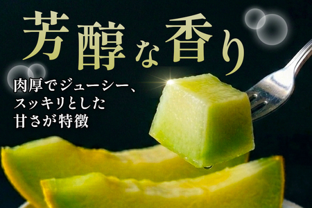 【先行予約/5月下旬から発送】カエるノ実有機農園 優香メロン 2玉 (2.0～2.5kg) 数量限定 EJ-001