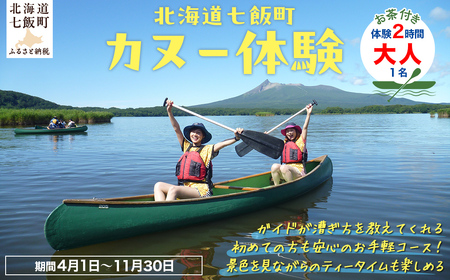 カヌー体験２時間（お茶付き）大人 【 ふるさと納税 人気 おすすめ ランキング カヌー体験 カヌー かぬー 非日常 大沼 北海道 七飯町 送料無料 】 NABB001