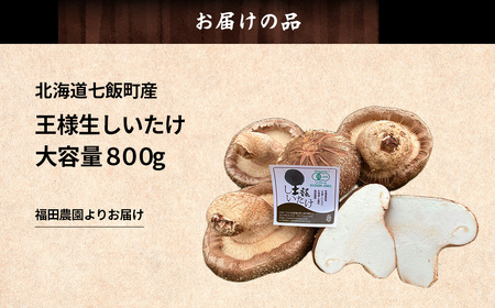 王様生しいたけパック 大容量800g 福田農園 NAT004