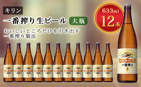 キリンビール取手工場産一番搾り生ビール　大瓶12本セット【1224449】