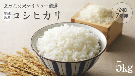 《 令和7年産 》 茨城県産 コシヒカリ 5kg ( 5kg × 1袋 ) 期間限定 こしひかり 米 コメ こめ 五ツ星 高品質 白米 精米 時短 単一米