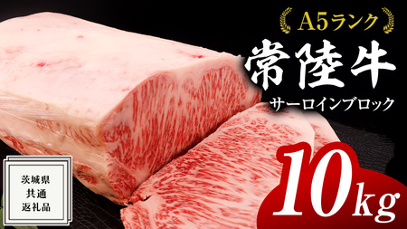 常陸牛 A5 等級 サーロイン ブロック 10kg ( 茨城県共通返礼品 )