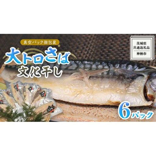 大トロ さば文化 干し 1枚真空 6パック ( 茨城県共通返礼品 :神栖市 )