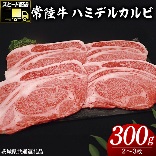 常陸牛 ハミデルカルビ 300g （ 2～ 3枚 ） (茨城県共通返礼品)