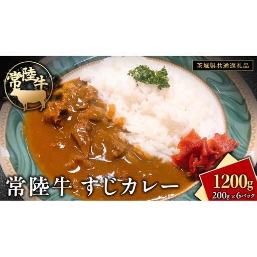常陸牛 すじカレー 200g ×6 【茨城県共通返礼品】