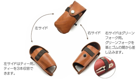 【サイフ工房ANDOU】ゴルフボールケース(ルビー)