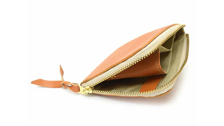 【サイフ工房ANDOU】L型ファスナー小銭入れ<カラー:キャメル>