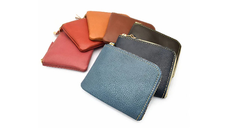 【サイフ工房ANDOU】L型ファスナー小銭入れ<カラー:キャメル>