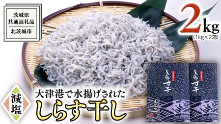 大津港水揚げ しらす干し 2kg ( 1kg × 2箱 ) （茨城県共通返礼品：北茨城市）