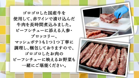 国産牛使用 こだわり 冷凍 ビーフシチュー （ 2食 ）と バケット（ 2つ ）セット