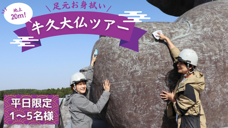 地上20ｍ 牛久大仏 足元 お身拭い 体験 ツアー ※ 平日限定 ※ （ 5名様まで ） 7,300円
