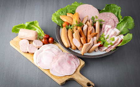 筑波ハム手づくり ハムスライス・ソーセージ・べーコンとスモークササミのバラエティセット11品