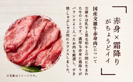 厳選牛赤身肉　すき焼・しゃぶしゃぶ用(400g×2パック)＜離島・沖縄配送不可＞【 牛肉 茨城県牛肉 つくば市牛肉 おすすめ牛肉 人気牛肉 】