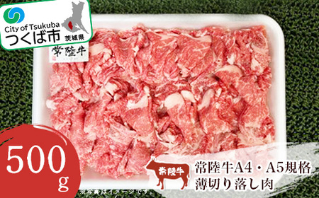 常陸牛A4・A5規格　薄切り落し肉 500g＜離島・沖縄配送不可＞【 牛肉 茨城県牛肉 つくば市牛肉 おすすめ牛肉 ブランド牛肉 】