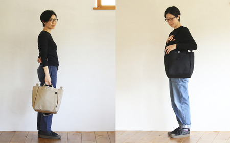 須田帆布 クロスタウンショルダー（ベージュ） │ ショルダーバッグ