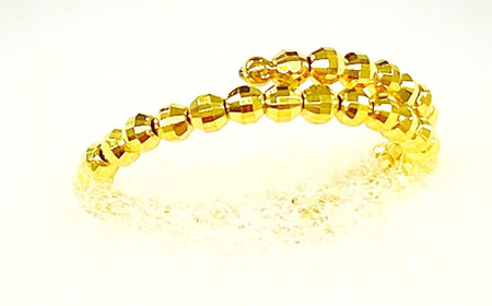 純金 ミラーボールフリーサイズリング 純金