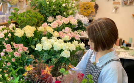 トールボックス・オレンジ(プリザーブドフラワー) │ バラ