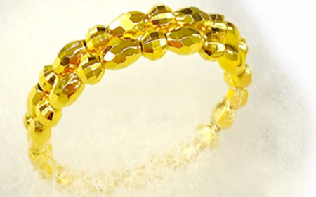 純金 MR＆フットフリーサイズリング 純金