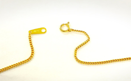 純金 【造幣局検定刻印入り】 純金 0.45Φ二面喜平ネックレス 5g45cm