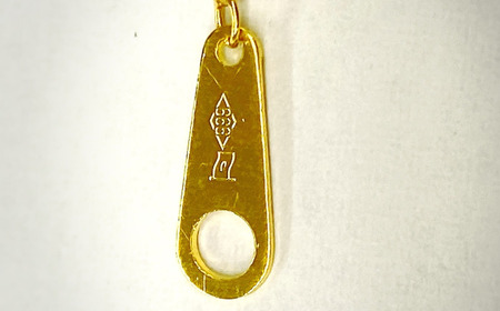 純金 【造幣局検定刻印入り】 純金 0.25ΦクローバーWネックレス 43cm