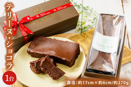 【パティスリー キャトルフィユ】テリーヌ　ショコラ 【チョコレート 生クリーム キャラメル バニラ チョコレートケーキ デザート スイーツ 鹿嶋市 茨城県】 （KCX-29）