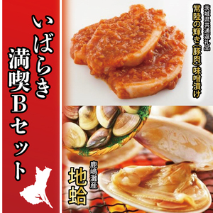 いばらき満喫Bセット 「鹿島灘産 はまぐり」＋「【茨城県共通返礼品・茨城県産】常陸の輝き (豚肉) 味噌漬け」【蛤 ハマグリ 三元豚 豚 ぶた ブタ セット バーベキュー BBQ 贈答用 ギフト 鹿嶋市 茨城】(KBL-21)