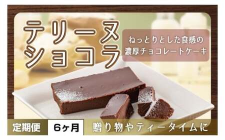 【６ヶ月定期便】テリーヌ　ショコラ 【チョコレート 生クリーム キャラメル バニラ チョコレートケーキ デザート スイーツ 鹿嶋市 茨城県】 （KCX-34）