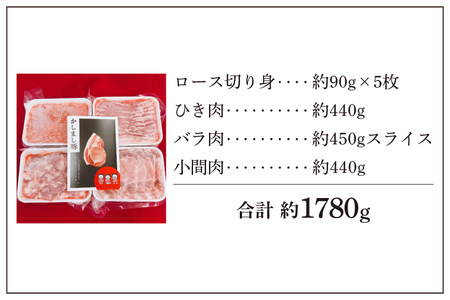 令和５年度　東京食肉市場豚枝肉共励会　最優秀賞受賞肉 【かしまし豚】　4種の詰め合わせ(KM-12)
