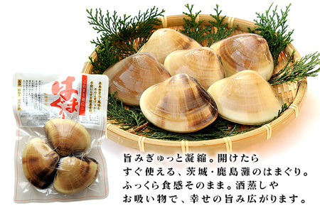 茨城県産 大粒はまぐり 加熱済 300g×4パック 国産 はまぐり ハマグリ 鹿島灘産 砂抜き不要 調理簡単 酒蒸し お吸い物 つくだ煮 貝専門店の厳選品 贈答用 ギフト 常温 茨城県 潮来市 (A14-002)
