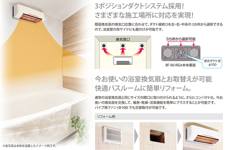 浴室換気乾燥暖房機：BF-961RGA/1室換気･グラファイトヒータータイプ 茨城県 潮来市 A41-010