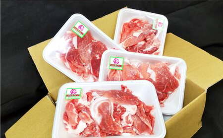 【年内発送 12/17迄受付】ローズポーク 豚小間肉1kg (250g×4パック) 肉 お肉 豚肉 精肉 コマ肉 小間切れ 小間切れ肉 こま切れ ブランド豚 国産 アウトドア 冷凍 茨城県 守谷市 ※沖縄・離島への配送不可