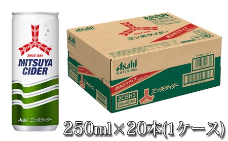 人気炭酸飲料三ツ矢サイダー250ml×20本(1ケース)