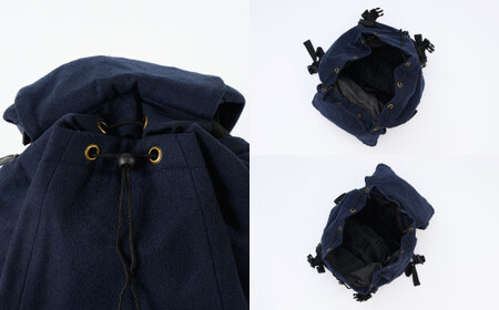 MTG チェックフラップメルトンリュック ネイビー  MTG-015-1-NV 