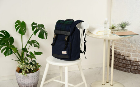 MTG チェックフラップメルトンリュック ネイビー  MTG-015-1-NV 