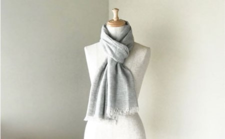 Made in Japan カシミヤリネンストール（グレー） RF189-NT　【ファッション小物・ファッション・カシミヤリネンストール・ストール】