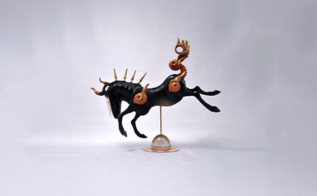 上根拓馬「平将門プロジェクト 繋ぎ馬ー 黒」フィギュア