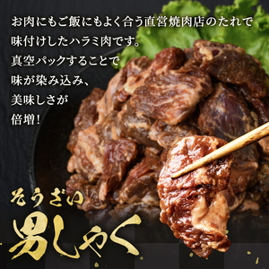 熟成牛 ハラミ 2kg  (250g×8パック) たれ 味付 小分け 冷凍 焼肉 ビーフ BBQ 【そうざい男しゃく（株式会社池延）】【ho1469】
