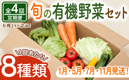 コトコトファーム 旬の有機栽培野菜セット 全4回 定期便 野菜 セット 有機JAS 詰め合わせ 国産 旬 季節 おまかせ お楽しみ 冷蔵 【コトコトファーム】【ho1552】