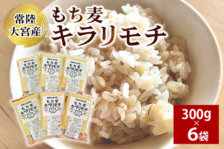 常陸大宮産“もち麦”キラリモチ.300g×6袋【もち麦】【ho1250】