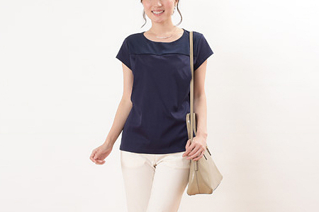 復職応援セット M シルキーフレンチトップス ネイビー 働きながら母乳育児を楽しむ20のヒント（小冊子） 子育て 育児 ママ ファッション レディース オシャレ 茨城県 【有限会社モーハウス】【ho0912】