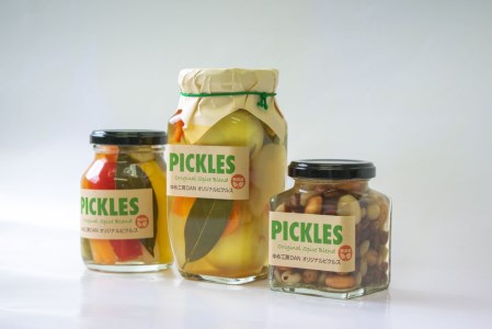 ゆめ工房DAN オリジナル ピクルス ギフト 贈答 健康 瓶詰め お酢 豆 卵 3本セット