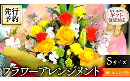 【 母の日 】 フラワー アレンジメント S 黄色 ・ オレンジ 系 [CT080ci01]