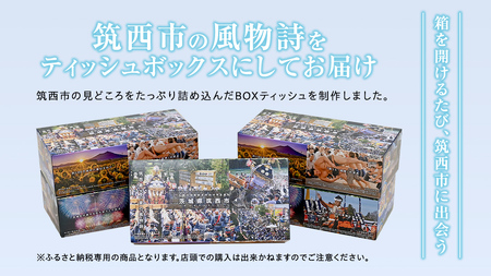 スピード発送!! 筑西市PR ボックスティッシュ 60箱 ( 5個入り × 12セット ) [EN001ci]