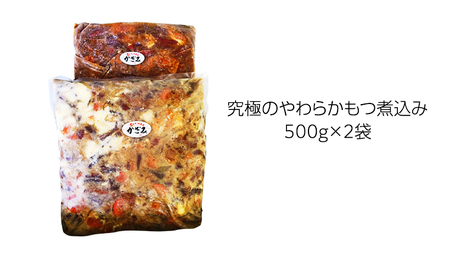 ～ 匠のハム工房 ～ 肉職人 ！ 風實 究極のやわらか もつ煮込み （ 500g×2 ） ギフト 贈答 冷凍 真空 もつ おつまみ 晩酌 かざみ [AJ009ci]