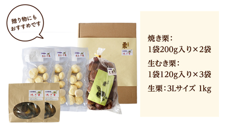 【 吉原農場 の 完熟栗 】 熟成 栗 お楽しみ セット ( 生栗 3Lサイズ )  [CX016ci]