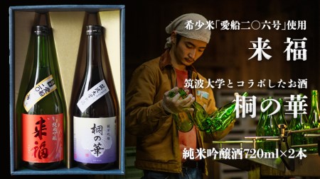 【 筑西市 ふるさと納税限定 コラボ 】 《 来福酒造 蔵元セレクション 純米吟醸 2本セット》《 菜香や 米ぬか床 と ぬか漬けセット 》[ZZ011ci]