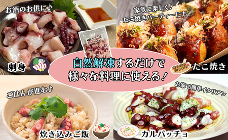 北海道産 ボイルタコ足 ぶつ切り 1kg(500g×2) ミズダコ ボイル済み 煮たこ足